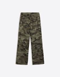 Pantalón straight cargo print