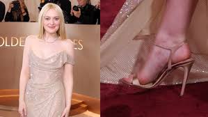 Dakota Fanning Shimmers in Vivienne Westwood Gown and Satin Heels at the Golden Globes 2026