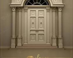 Sanatsal kapı girişi dekorasyon örneği resmi