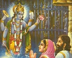 Image of Lord Krishna as Vishnu