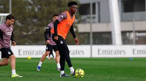 Último entrenamiento antes del partido contra el Getafe