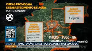 Sanepar orienta moradores a economizar água durante obras na rede