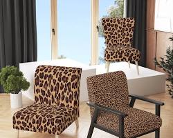 Image of leopard print accent chair