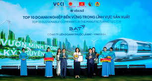 BAT Việt Nam lần đầu tiên được công nhận là một trong 10 doanh nghiệp bền vững nhất Việt Nam