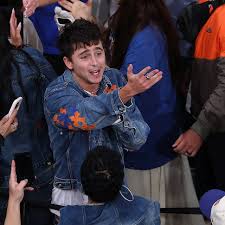 Just Timothée Chalamet Stripped Off His Shirt While Celebrating the Knicks and Then Ran Down an Empty Hallway