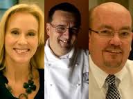 Left: Andrea Lindenberg is the morning and midday news anchor at Birmingham&#39;s NBC 13 (WVTM-TV). Middle: Antony Osborne is the academic dean at Culinard, ... - medium_Best%2520Chicken%2520Finger%2520Judges%25201