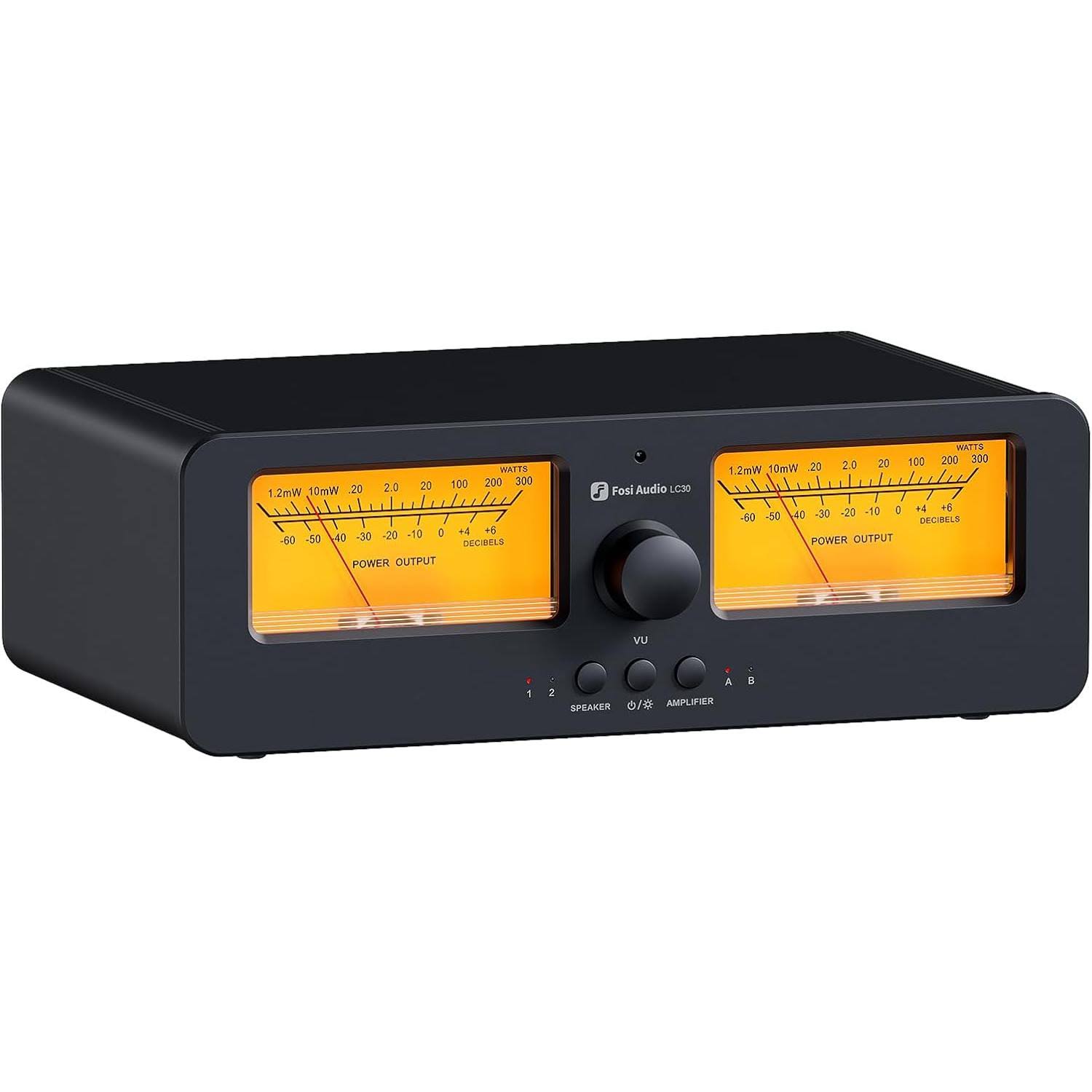 Fosi Audio LC30 VU Meter Amplifier Speaker Selector