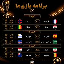 برنامه بازی‌های امشب جام جهانی/ یوزها مقابل فراعنه