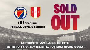 Tickets Sold Out for Nu Stadium’s First-Ever International Match Haiti vs. Peru, No Tickets Available On Site