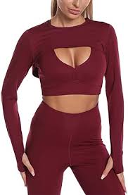 Amazon.com: Women's Crewneck Long Sleeve Crop Tops Workout Gym Casual Cut-Out Loose Cropped Sweatshirts Black, Small : Clothing, Shoes & Jewelry