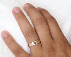 Image of Bezel Set Ring gold diamond ring for men