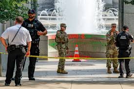 World War II memorial in Washington vandalized with bubbles and graffiti