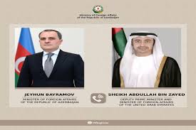 Ceyhun Bayramov with Al Nahyan by phone SPOKE