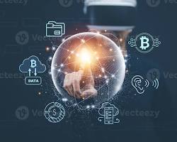 Image of globe with financial icons around it