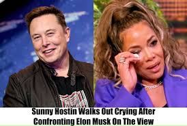 CelebScene - Breaking: Sunny Hostin Walks Out Crying After Confronting Elon Musk On The View | Facebook