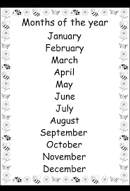 Resultado de imagen de months of the year worksheets
