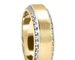 Image of Wedding Band gold diamond ring for men