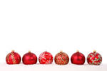 Red christmas baubles