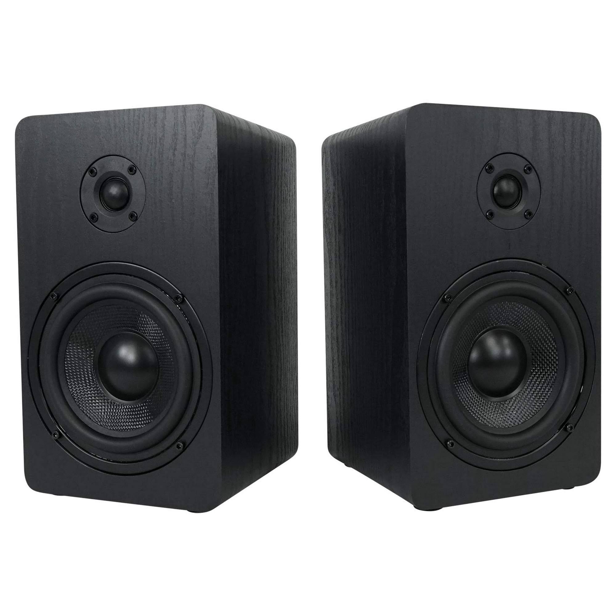 Pair Rockville RockShelf 58B 360w Black 5.25" Home Theater Bookshelf Speakers/8 Ohm