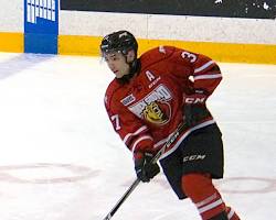 Image of Nick Suzuki playing for the Owen Sound Attack