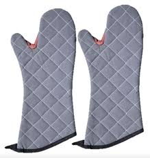 24" BestGuard Oven Mitts - Range up to 450F (Black ...