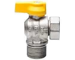Gas male-female angle ball valve with swivel nut - 7200 ...