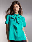 Womens Shirts Ladies Casual Chiffon Blouses M S