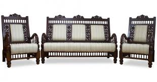 Image result for WOODEN SOFA SET