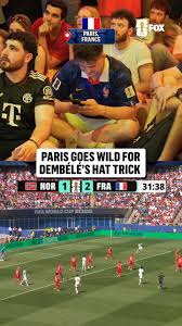 Fans in Paris were in disbelief after Dembélé got his hat trick in 32 minutes 😱