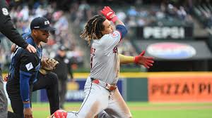 José Ramírez hitting a triple