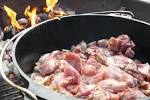 Dutch Oven Bacon on Fire