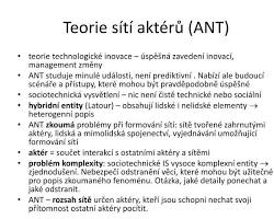 Image of Aktéři a sítě v ANT