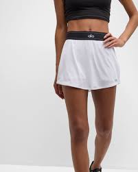Alo Yoga Match Point Tennis Skirt, White, Women's, L, Skirts - Product from Neiman Marcus