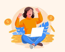 working from home earning money laptop, generada por IA