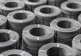 Hot rolled concrete reinforcing stretched coils
