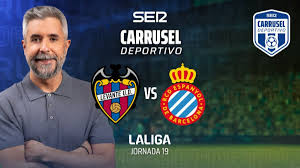 Levante UD - RCD Espanyol, en directo: el partido de la jornada 19, en vivo