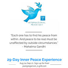Mahatma Gandhi quote: Each one has to find his peace from within ... via Relatably.com