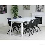 Ikea bjursta börje bord 6 stolar svart vit