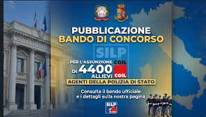 Pubblicazione bando di concorso per l'assunzione di 4400 allievi agenti della Polizia di Stato