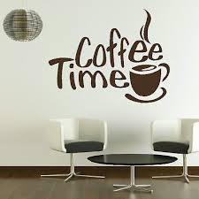 Coffee Time Kitchen Quote Vinyl Decal Art Wall Sticker Home ... via Relatably.com