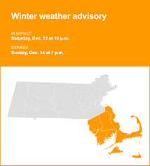Winter weather advisory in Massachusetts