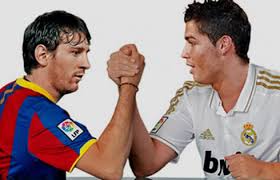 Image result for pic of messi with ronaldo
