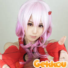 Yuzuriha inori 70cm culy largo de color rosa hermosa sintético anime cosplay peluca, sin gastos de envío - Yuzuriha-Inori-70cm-Culy-pink-long-beautiful-synthetic-cosplay-anime-wig-Free-shipping