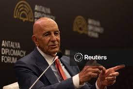 Licensable picture: U.S. Special Envoy for Syria and Ambassador to Turkey Tom Barrack speaks during a session at Antalya Diplomacy Forum in Antalya