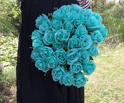 Image result for karangan bunga mawar biru