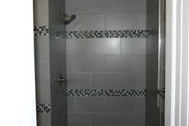 Image result for Design ideas for a contemporary bathroom in London with an alcove shower, blue tiles, glass tiles and grey walls