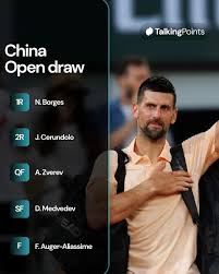 Novak Djokovic’s unbeaten record at the China Open is at risk after the draw is announced