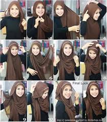 Image result for tutorial hijab