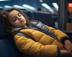 Image of someone sleeping peacefully in an airport