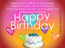 Tagalog Birthday Greetings Messages, Greetings and Wishes ... via Relatably.com